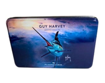 Guy Harvey Playing Cards & Dice Gift Set In Collectable Tin
