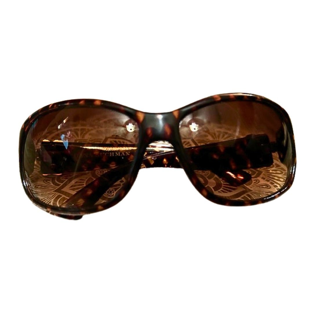 Vintage Dana Buchmann Sunglasses, Women's Brown Wrap Around Designer