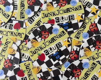 Junk Journal Club Circle Sticker