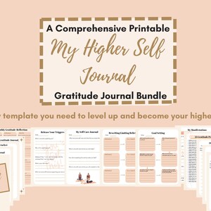 Gratitude Journal Printable Bundle! To become your higher self