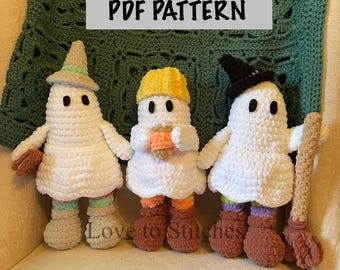 Crochet Ghost Pattern, Halloween Crochet Pattern, Ghost Crochet Pattern, Halloween Amigurumi Pattern, Ghost Amigurumi Pattern, Ghost Pattern