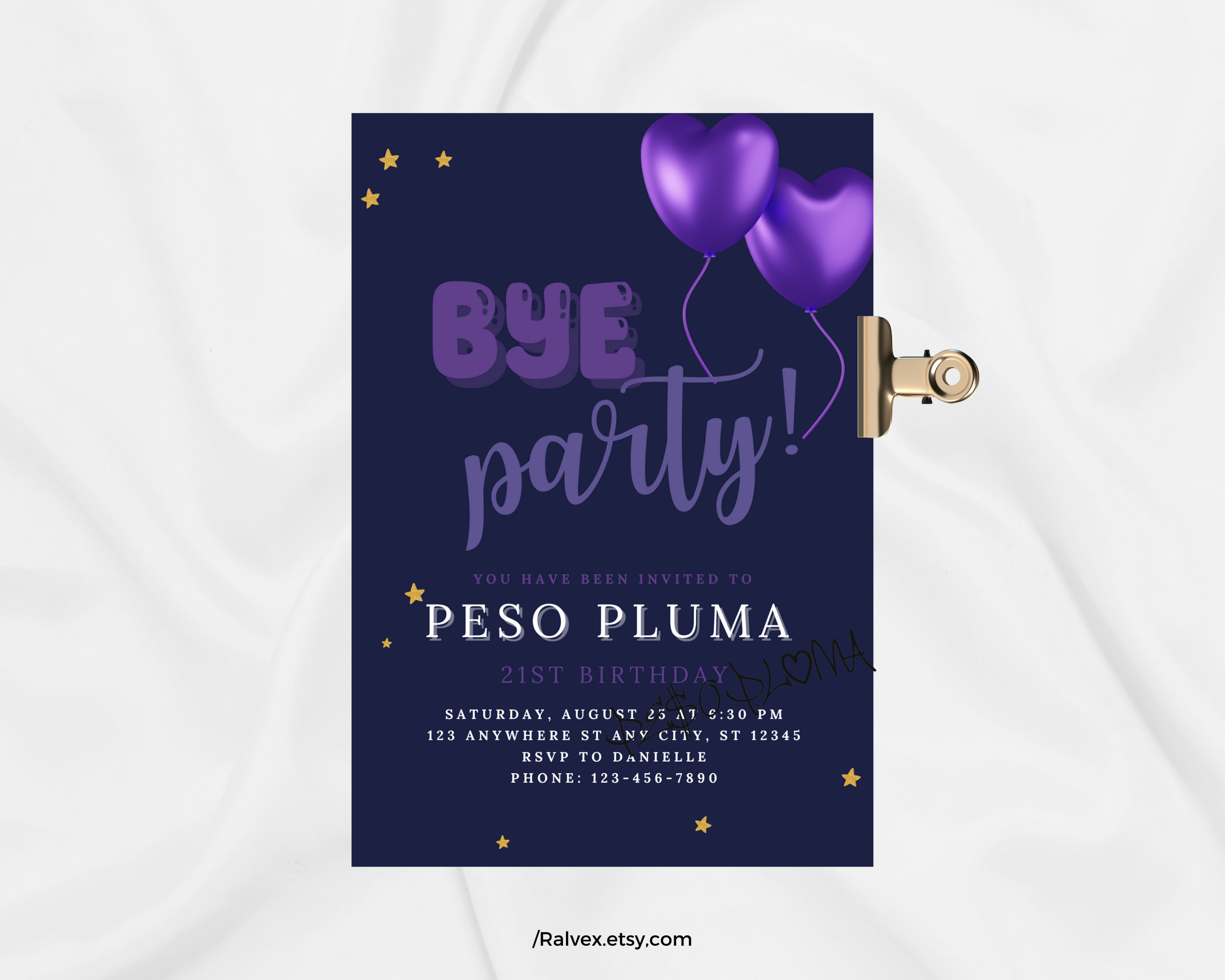 Editable Peso Pluma Birthday Invitation Digital Templatepeso Etsy Israel Editable Peso Pluma Birthday Invitation Digital Templatepeso Etsy Israel