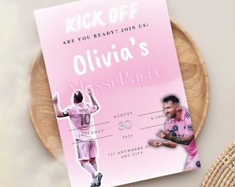Invitación de fútbol de Lionel Messi
