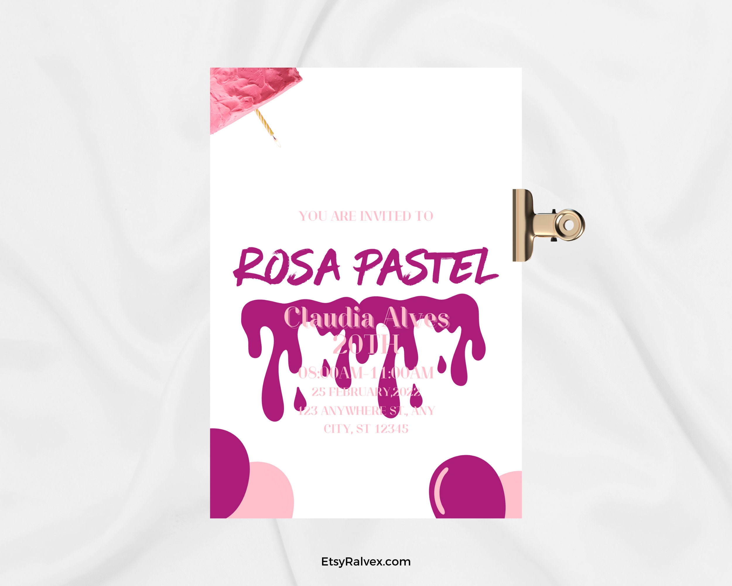 Customizable Peso Pluma Birthday Invitation Template Rosa Etsy Customizable Peso Pluma Birthday Invitation Template Rosa Etsy