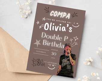 Invitación Digital Peso Pluma, Invitación Digital para fiestas