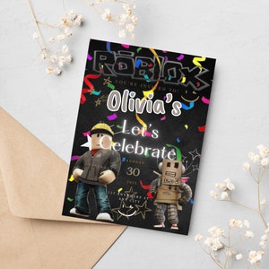 Digital Roblox Party Invite