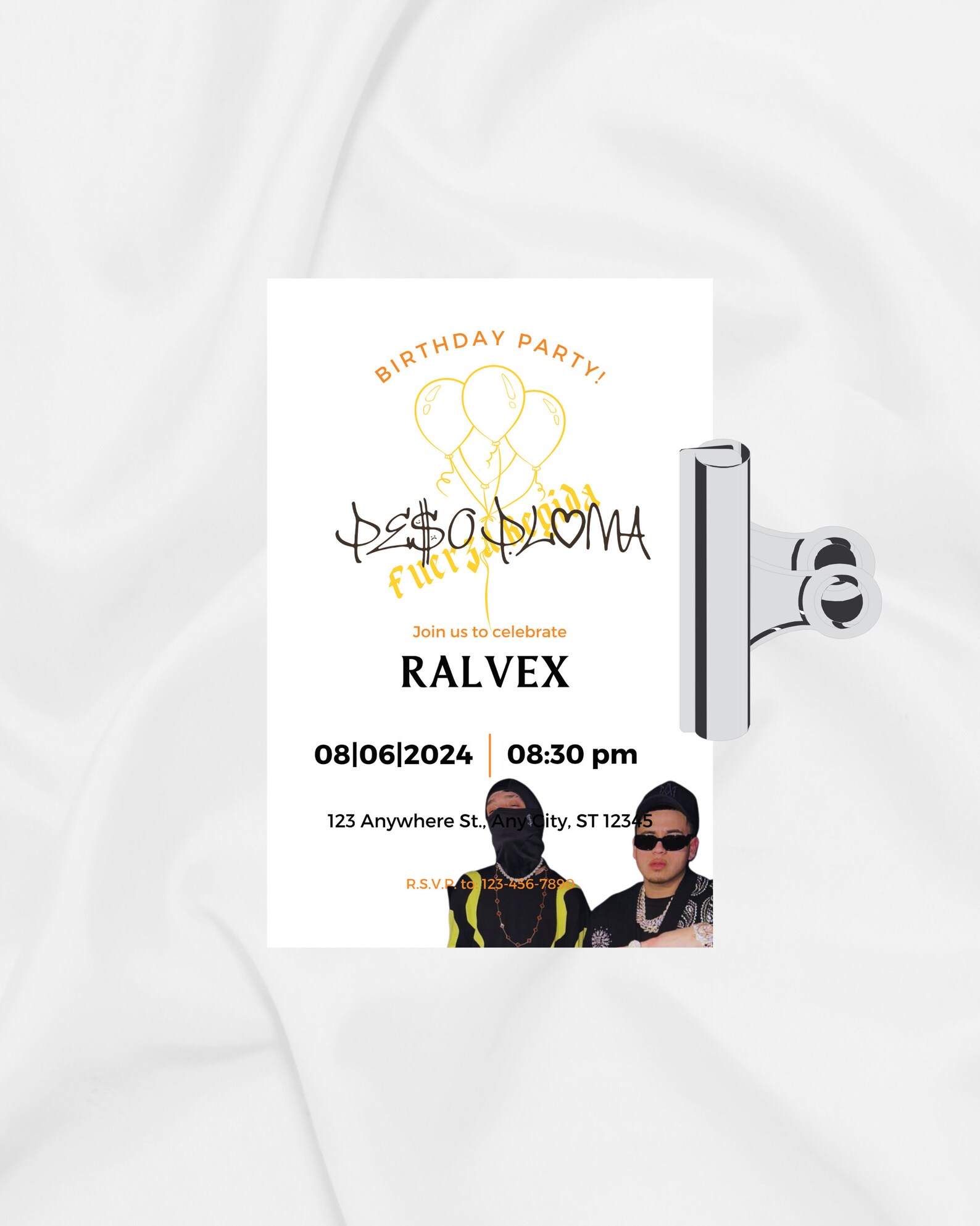 Peso Pluma X Fuerza Regida Igualito A Mi Apa Inspired Birthday Etsy