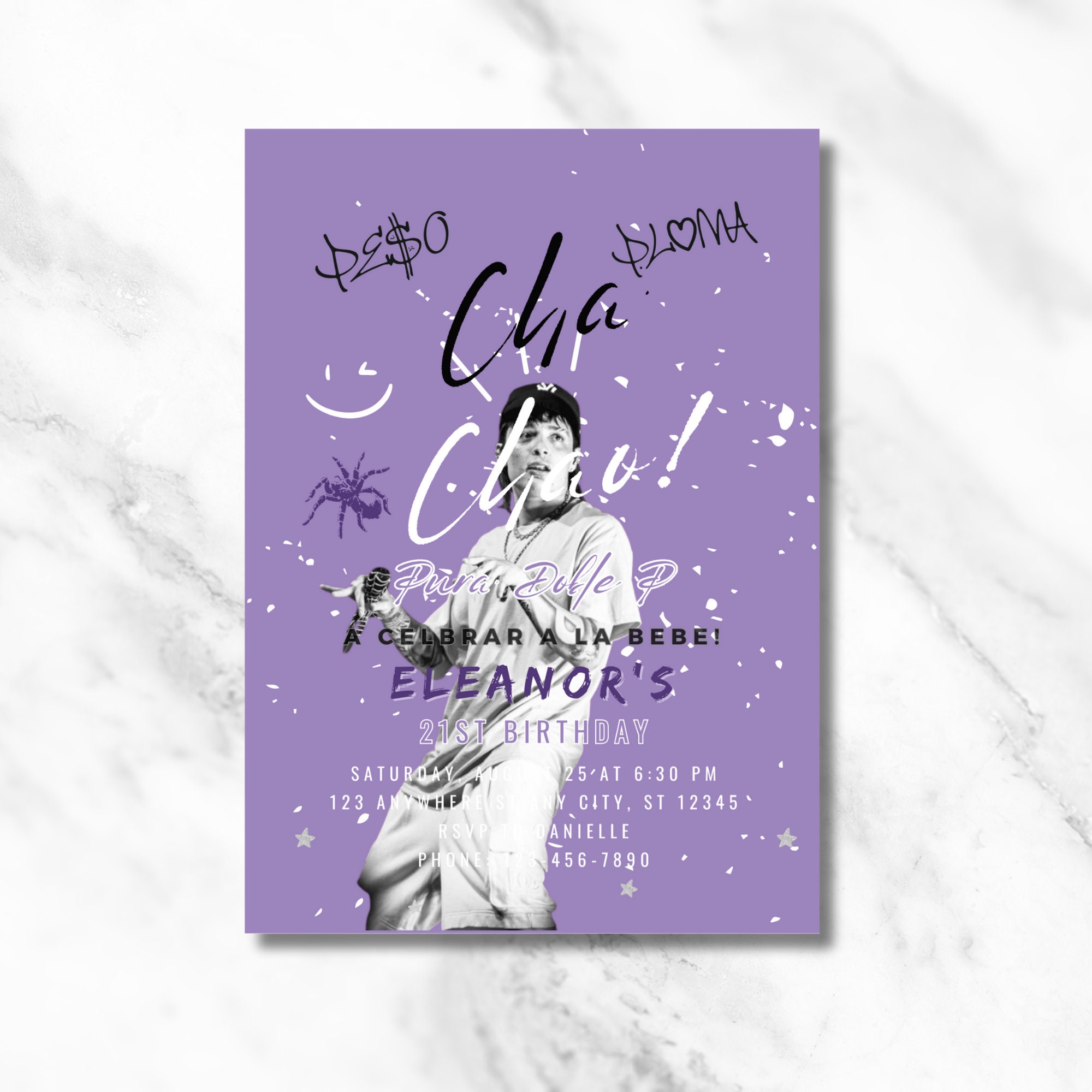 Peso Pluma Theme Invitation Etsy Peso Pluma Theme Invitation Etsy