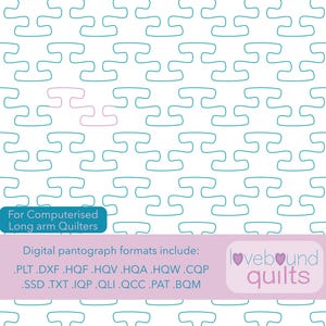 Interlock E2E Digital Quilting Pattern for Long arm Machines