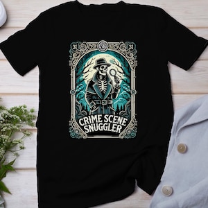 Camiseta de cartas de tarot de casos criminales, cartas de tarot místicas para camiseta de fanáticos del crimen, top de detective de lectura de cartas esotéricas, camisa de adivino de baraja de tarot