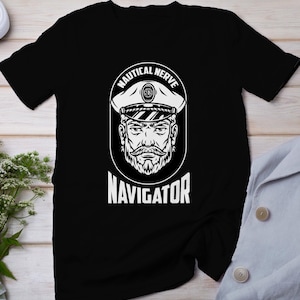 T-shirt directeur de croisière, haut de planification de vacances en mer, chemise de capitaine organisateur de voyages nautiques, tee-shirt d’expédition de voile Ocean Navigator