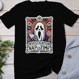 Camiseta de cartas de tarot de casos criminales, cartas de tarot místicas para camiseta de fanáticos del crimen, top de detective de lectura de cartas esotéricas, camisa de adivino de baraja de tarot