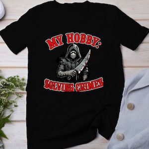T-shirt Criminal Cases True Crime, Storie horror mistiche per i fan del crimine, Top criminale mascherato misterioso, Camicia investigativa