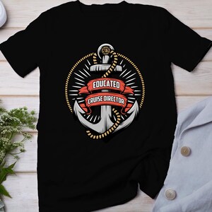 T-shirt directeur de croisière, haut de planification de vacances en mer, chemise de capitaine organisateur de voyages nautiques, tee-shirt d’expédition de voile Ocean Navigator