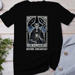 Camiseta de cartas de tarot de casos criminales, cartas de tarot místicas para camiseta de fanáticos del crimen, top de detective de lectura de cartas esotéricas, camisa de adivino de baraja de tarot