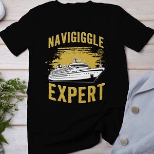 T-shirt directeur de croisière, haut de planification de vacances en mer, chemise de capitaine organisateur de voyages nautiques, tee-shirt d’expédition de voile Ocean Navigator