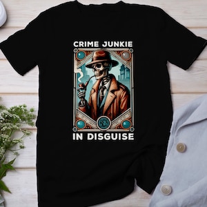 Camiseta de cartas de tarot de casos criminales, cartas de tarot místicas para camiseta de fanáticos del crimen, top de detective de lectura de cartas esotéricas, camisa de adivino de baraja de tarot