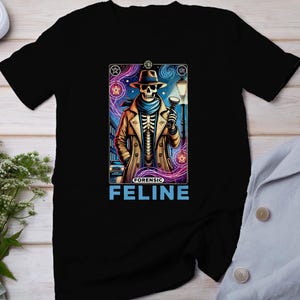Camiseta de cartas de tarot de casos criminales, cartas de tarot místicas para camiseta de fanáticos del crimen, top de detective de lectura de cartas esotéricas, camisa de adivino de baraja de tarot