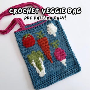 Modèle de sac à légumes au crochet | Modèle PDF à télécharger uniquement !