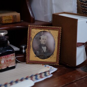 RARE 1840s - 1850s Framed Daguerreotype Photograph | Portrait of a Victorian Man