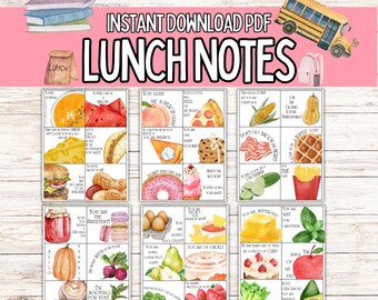 Mittagsnotizen für Kinder / Positive Notizen / Inspirationsnotizen / Ermutigungsnotizen / Kindness Cards / Lunchbox Card / Back to school / Liebesnotizen