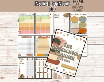 Printable Homeschool Planner 2023-2024 - Etsy