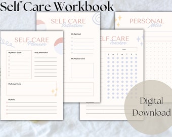 Self care planner, self care journal, self care planner printable, self care planner digital, self care, self love, self care checklist