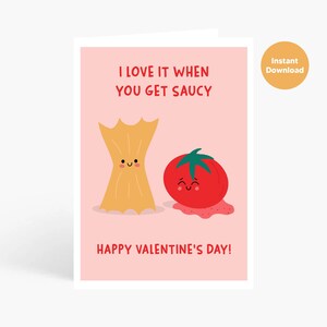 Druckbare Valentinstagskarte, freche Valentinstagskarte, lustige schmutzige Valentinstagskarte, Karte für Freundin, Karte für Frau, Liebeskarte, Sofort