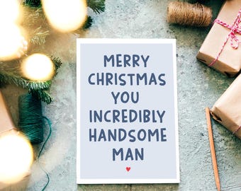 Lustige Weihnachtskarte mit Liebesmann: Gruß am Mann (Instant Download)