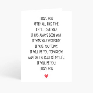 Old English Company Biglietto Di Natale Romantico Per Lui/Lei – Scritta "Only Have Eyes Fir You", Cartolina 15x15 Cm Con Busta, Interno Bianco