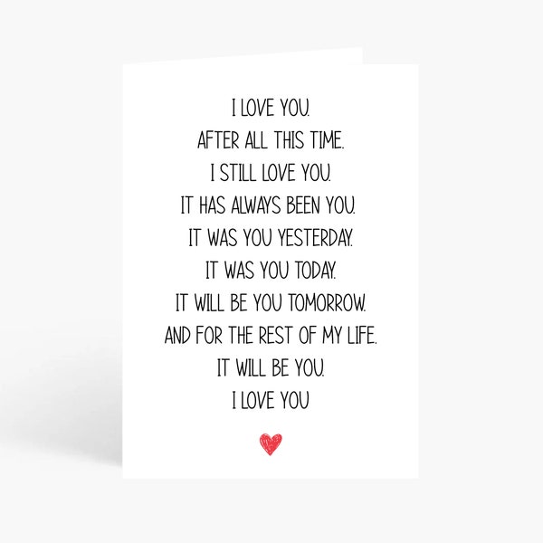 Printable Anniversary Cards, Romantic Anniversary Card, card for girlfriend/wife, card for boyfriend/husband, card for her, card for him