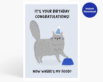 Old English Co. - Biglietto di auguri divertente per donne, con scritta in lingua inglese Cat Lady, divertente biglietto di compleanno a tema gatto, biglietto di compleanno per migliore amica