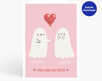 Printable You're My Boo Card | Instant Download | Funny Anniversary Card | Funny Birthday Card | Card For Her Him | Valentine's Card