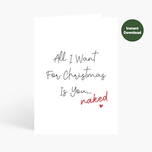 Schmutzige Weihnachtskarte für ihn/sie, lustige Weihnachtskarte für Paare, freche Weihnachtskarte für Freund/Freundin/Mann/Frau