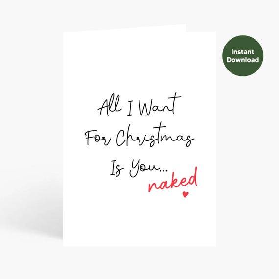 Funny Christmas Card For Men & Women – Humorous Holiday Greeting Card (Design 06)