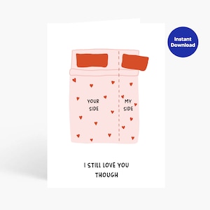Cartão engraçado do Dia dos Namorados, Cartão de amor para impressão, Cartão de amor engraçado, cartão para esposa, cartão para marido, Cartão para ela/ele, Download instantâneo