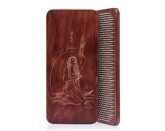 Massage Acupuncture, Nail pitch 0.39 in (10 mm), Sadhu Board for Advanced, Wooden Yoga Board for Acupressure and Meditation