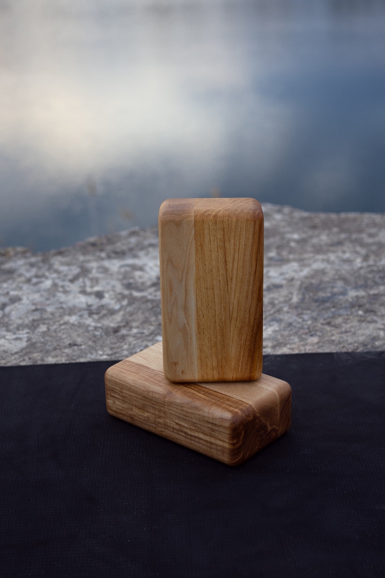 Ecofriendly Yoga Accessories, Wood Handstand Block for Balance, Wooden