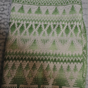 Christmas Tree Crochet Afghan