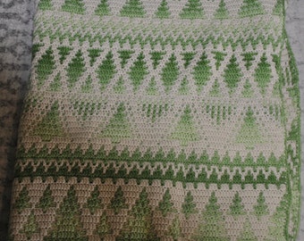 Christmas Tree Crochet Afghan