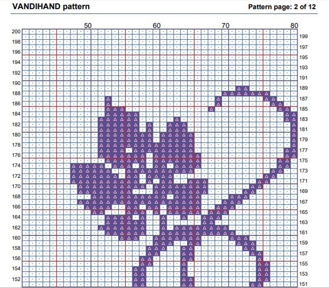 Graphe 2 Crochet Afghan Pattern Graph - Etsy