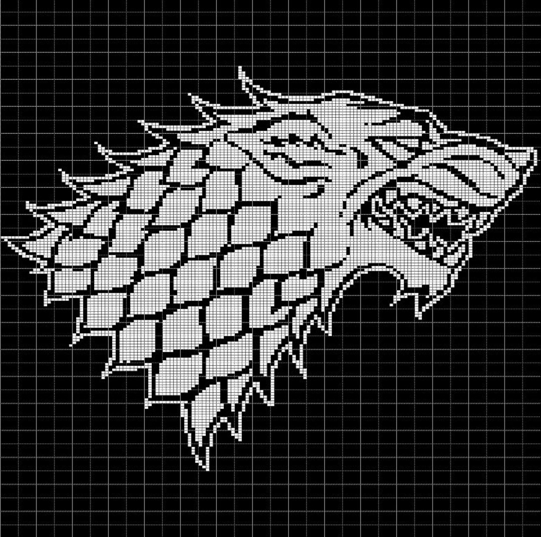 GOTH House Stark Symbol Crochet Afghan Pattern Graph - Etsy