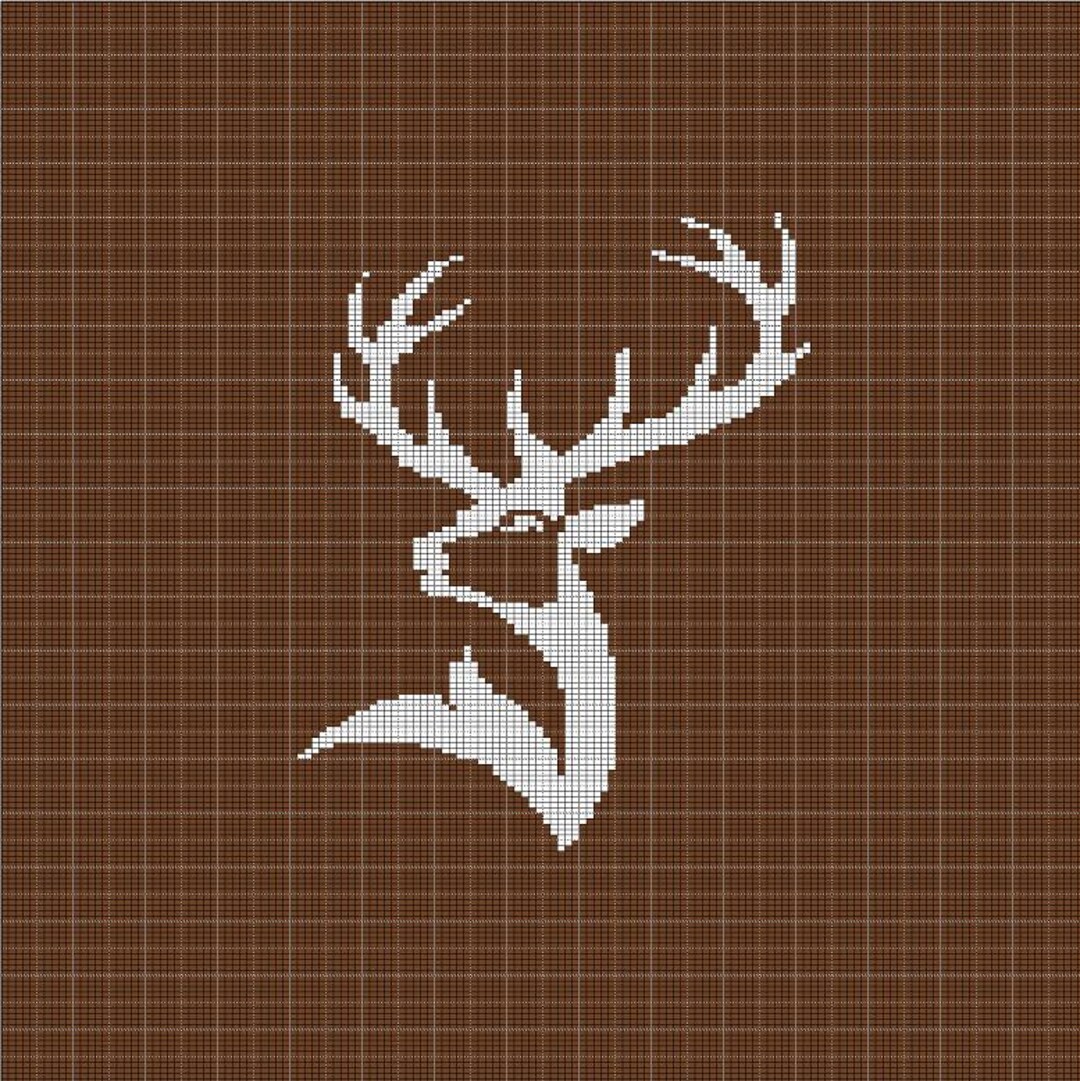 Deer Pattern Graph Deer 4 Crochet Afghan Pattern Graph - Etsy