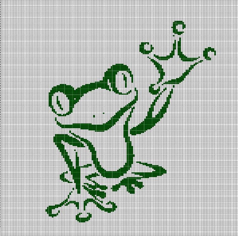 Frog 3 Crochet Afghan Pattern Graph - Etsy