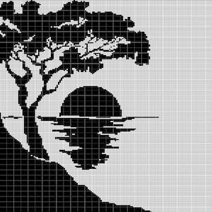 Landscape 3 crochet afghan pattern graph
