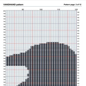 Raven 6 Crochet Afghan Pattern Graph - Etsy