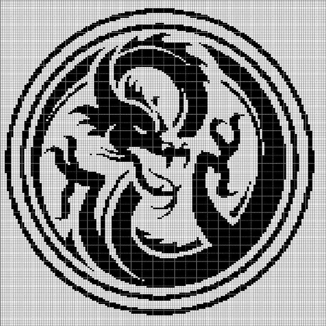 Black Dragon Crochet Afghan Pattern Graph - Etsy