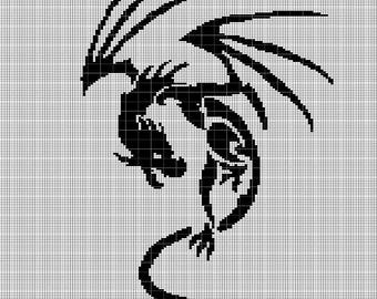 ドラゴン8クロシェアフガンパターングラフ