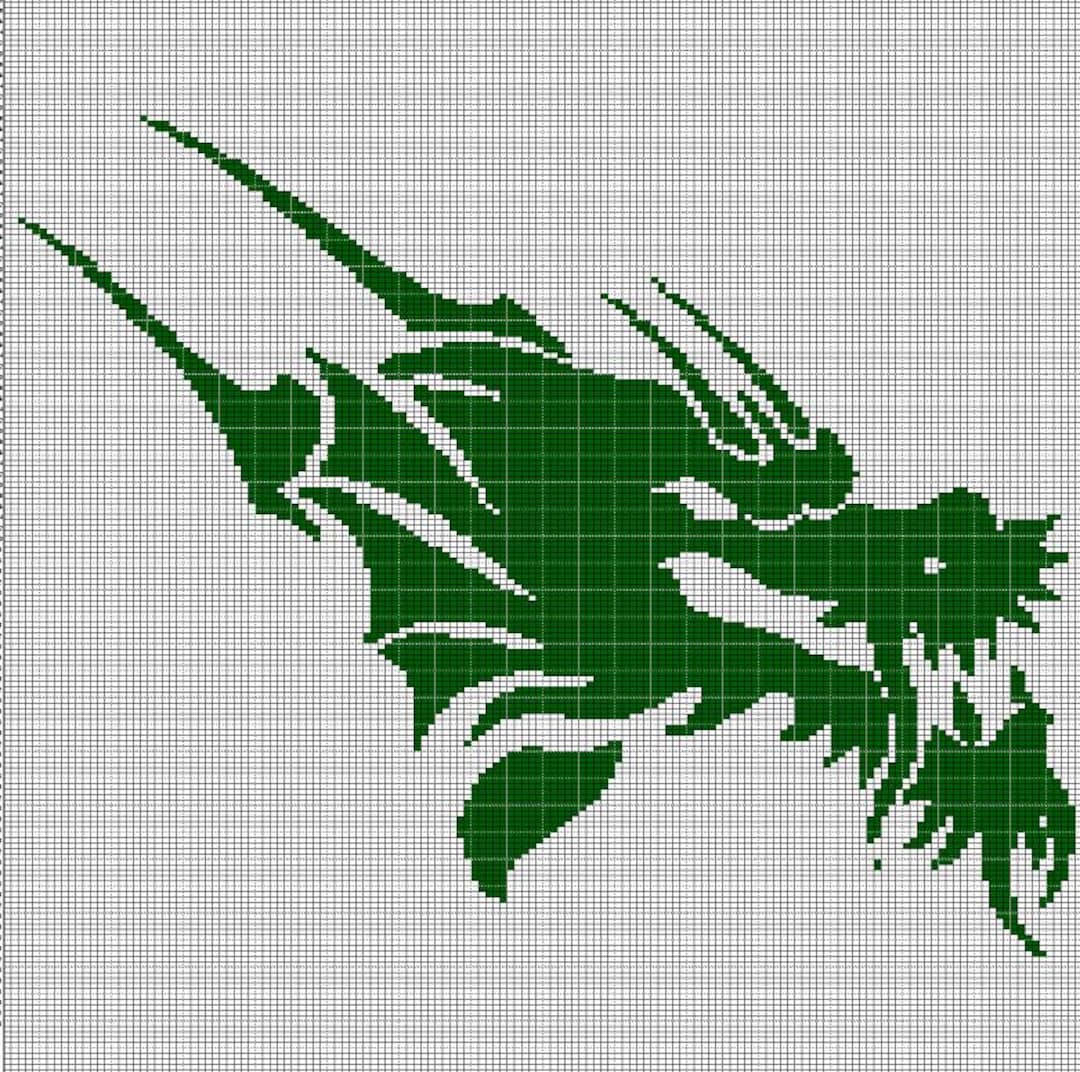 Dragon Head Crochet Afghan Pattern Graph - Etsy