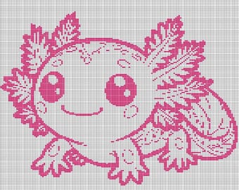 Axolotl crochet afghan pattern graph